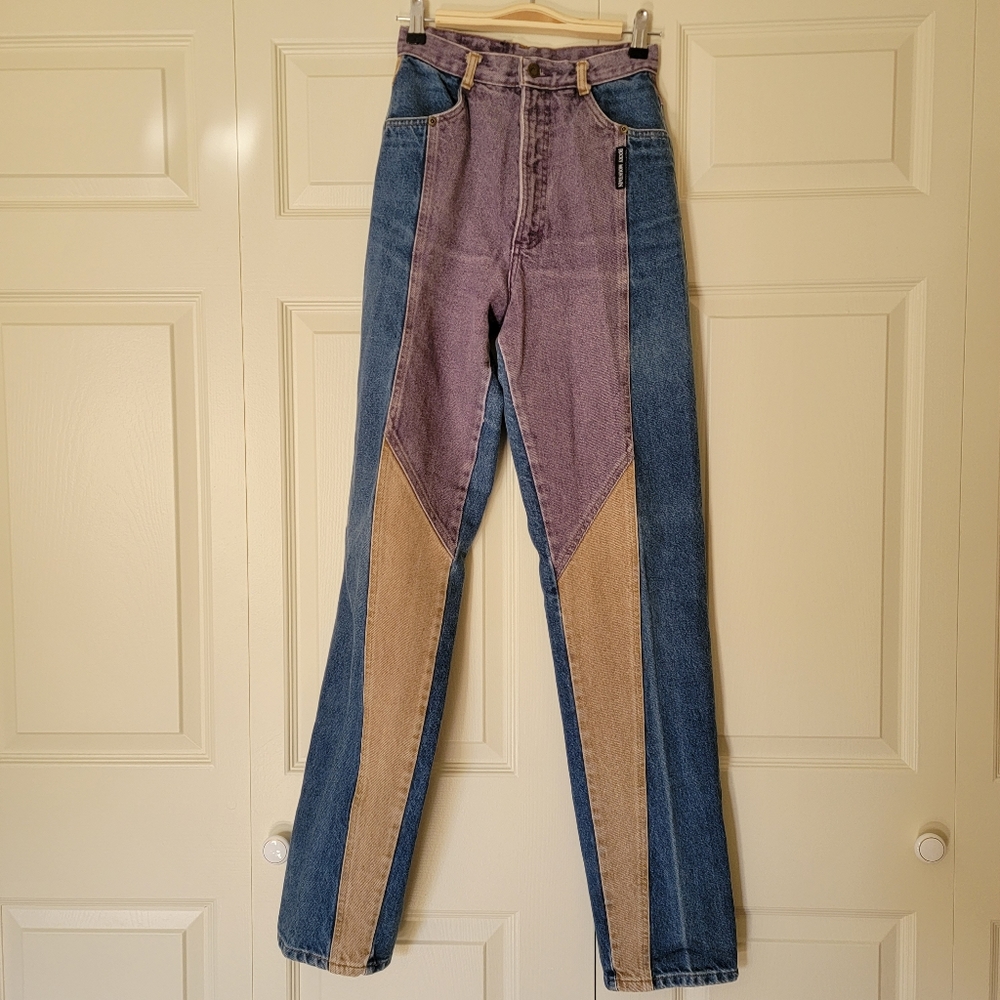 Vintage Rockies color block jeans